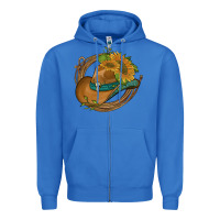 True Royal western hat with sunflowers and rope Zipper Hoodie - Artiststas