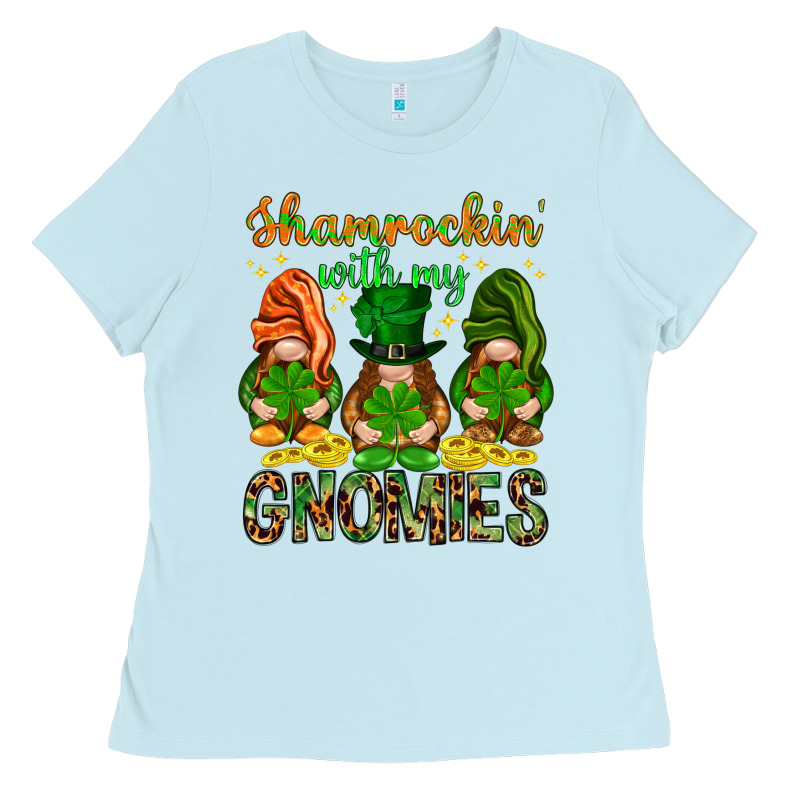 Shamrockin With My Gnomies Ladies Tee by NancyCooperArtShop | Teevron