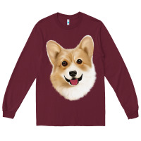Burgundy Corgi Long Sleeve Tee - Jasminsmagicworld