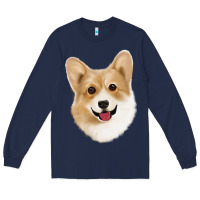 Navy Corgi Long Sleeve Tee - Jasminsmagicworld
