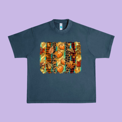 Fall Brushstroke Urban Heavy Tee Designed By Cowgirlartshop