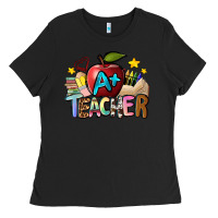 Black a teacher Ladies Tee - NancyCooperArtShop