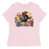 Bubblegum Pink a teacher Ladies Tee - NancyCooperArtShop