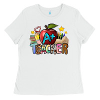 White a teacher Ladies Tee - NancyCooperArtShop