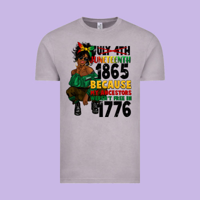 Juneteenth 1865 Because My Ancestors Vintage Tee Designed By Cowgirlartshop