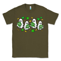 Army Green clover ghostie st.patrick's day Classic Tee - Artiststas