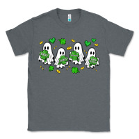 Charcoal Heather clover ghostie st.patrick's day Classic Tee - Artiststas