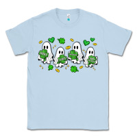 Dusty Blue clover ghostie st.patrick's day Classic Tee - Artiststas
