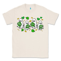 Natural clover ghostie st.patrick's day Classic Tee - Artiststas