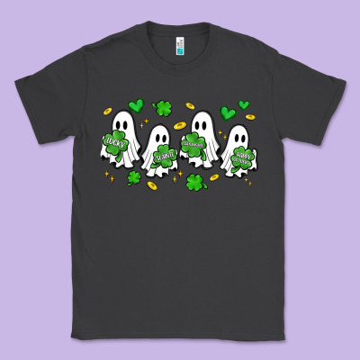 Clover Ghostie St.patrick's Day Classic Tee Designed By Artiststas