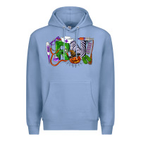 Colony Blue Halloween RN Registered NurseHalloween RN Register Premium Hoodie - LillyAllenDesigns