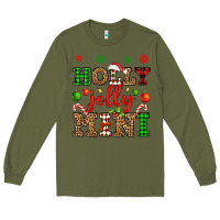 Army Green holly jolly mini Long Sleeve Tee - OliviaCreatesArt