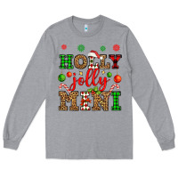 Heather Grey holly jolly mini Long Sleeve Tee - OliviaCreatesArt