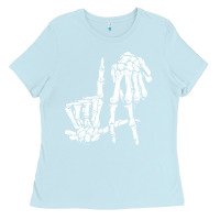 Baby Blue la hand sign lazy diy halloween costume skeleton los angeles pullover Ladies Tee - trangStudio