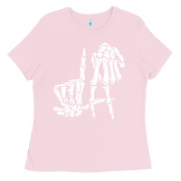 Bubblegum Pink la hand sign lazy diy halloween costume skeleton los angeles pullover Ladies Tee - trangStudio
