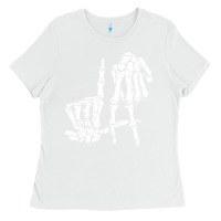 White la hand sign lazy diy halloween costume skeleton los angeles pullover Ladies Tee - trangStudio