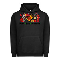 Pigment Black peace love firefighter Urban Hoodie - AdoDesignShop