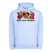 Pigment Grape Ice peace love firefighter Urban Hoodie - AdoDesignShop