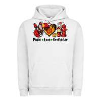 Pigment Lunar Rock peace love firefighter Urban Hoodie - AdoDesignShop
