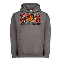 Pigment Tornado peace love firefighter Urban Hoodie - AdoDesignShop
