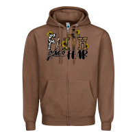 Chestnut faith over fear Zipper Hoodie - CowhideDigitalArt