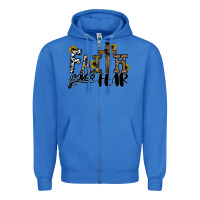 True Royal faith over fear Zipper Hoodie - CowhideDigitalArt