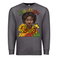 Charcoal Heather little mister juneteenth black boy Premium Sweatshirt - BarkalooDesign