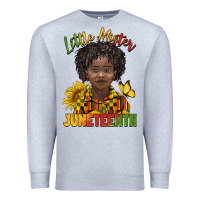 Heather Grey little mister juneteenth black boy Premium Sweatshirt - BarkalooDesign