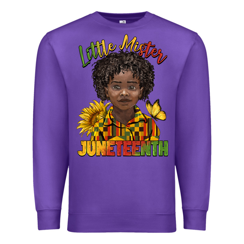 Little Mister Juneteenth Black Boy Premium Sweatshirt by BarkalooDesign | Teevron