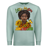 Seafoam little mister juneteenth black boy Premium Sweatshirt - BarkalooDesign