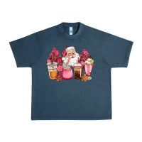 Midnight Navy pink christmas pink tree santa coffe cups Urban Heavy Tee - CowGirlArtShop