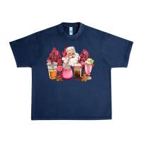 Navy pink christmas pink tree santa coffe cups Urban Heavy Tee - CowGirlArtShop