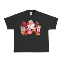 Pigment Black pink christmas pink tree santa coffe cups Urban Heavy Tee - CowGirlArtShop