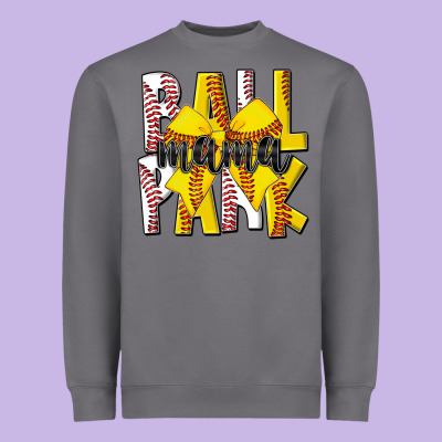 Ball Park Mama Heavyweight Sweatshirt Designed By Cowhidedigitalart