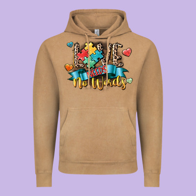Love Needs No Words Vintage Hoodie Designed By Cowgirlartshop