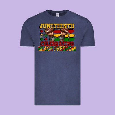 Juneteenth Celebrating Black Freedom Vintage Tee Designed By Cowgirlartshop