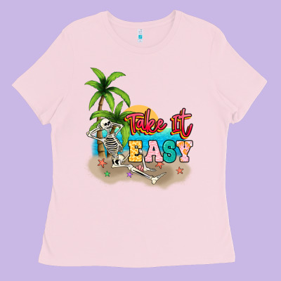 Take It Easy Ladies Tee Designed By Nancycooperartshop
