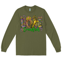 Army Green love crawfish mardi gras olivia Long Sleeve Tee - OliviaCreatesArt