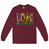 Burgundy love crawfish mardi gras olivia Long Sleeve Tee - OliviaCreatesArt