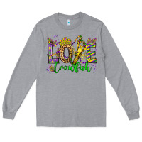 Heather Grey love crawfish mardi gras olivia Long Sleeve Tee - OliviaCreatesArt