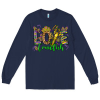 Navy love crawfish mardi gras olivia Long Sleeve Tee - OliviaCreatesArt