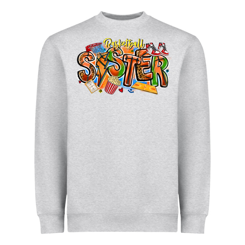 Basketball Sister Heavyweight Sweatshirt by CowhideDigitalArt | Teevron
