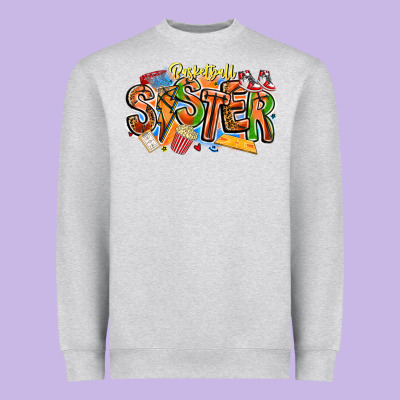 Basketball Sister Heavyweight Sweatshirt Designed By Cowhidedigitalart