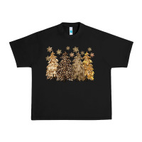 Black merry christmas leopard trees Urban Heavy Tee - CowGirlArtShop