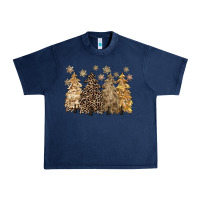 Navy merry christmas leopard trees Urban Heavy Tee - CowGirlArtShop