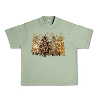Oil Green merry christmas leopard trees Urban Heavy Tee - CowGirlArtShop
