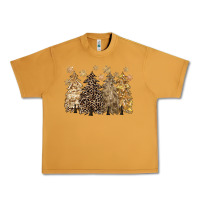 Peanut Butter merry christmas leopard trees Urban Heavy Tee - CowGirlArtShop