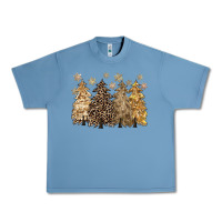 Pebble Blue merry christmas leopard trees Urban Heavy Tee - CowGirlArtShop