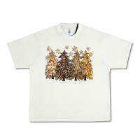 Pistachio merry christmas leopard trees Urban Heavy Tee - CowGirlArtShop