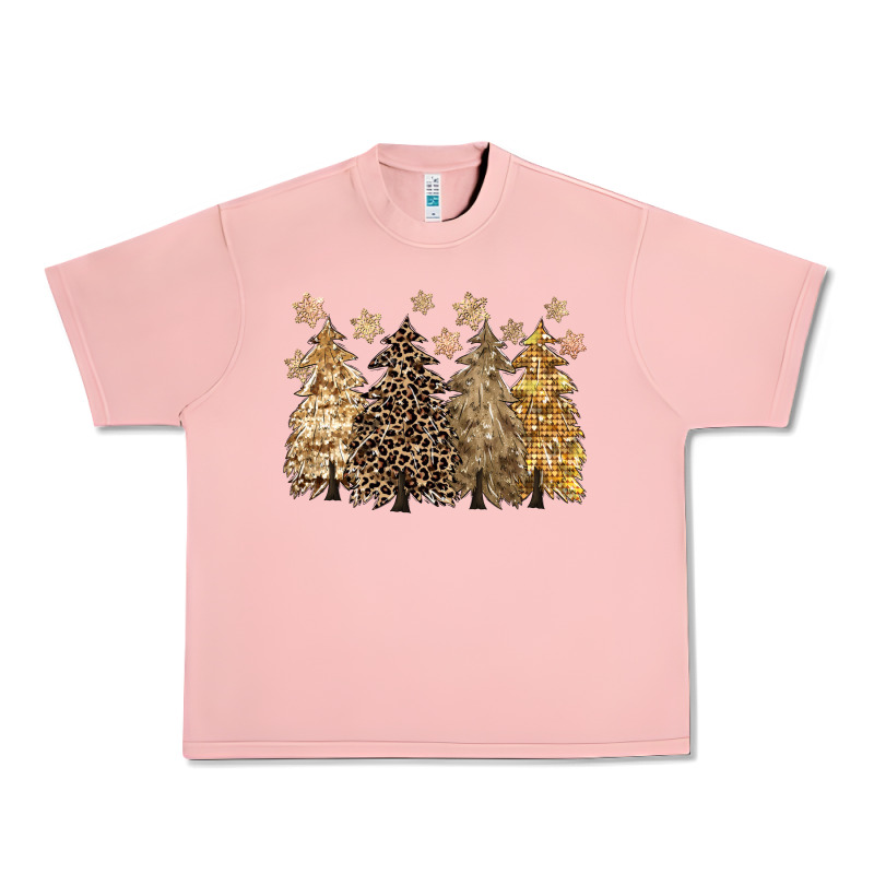Merry Christmas Leopard Trees Urban Heavy Tee by CowGirlArtShop | Teevron